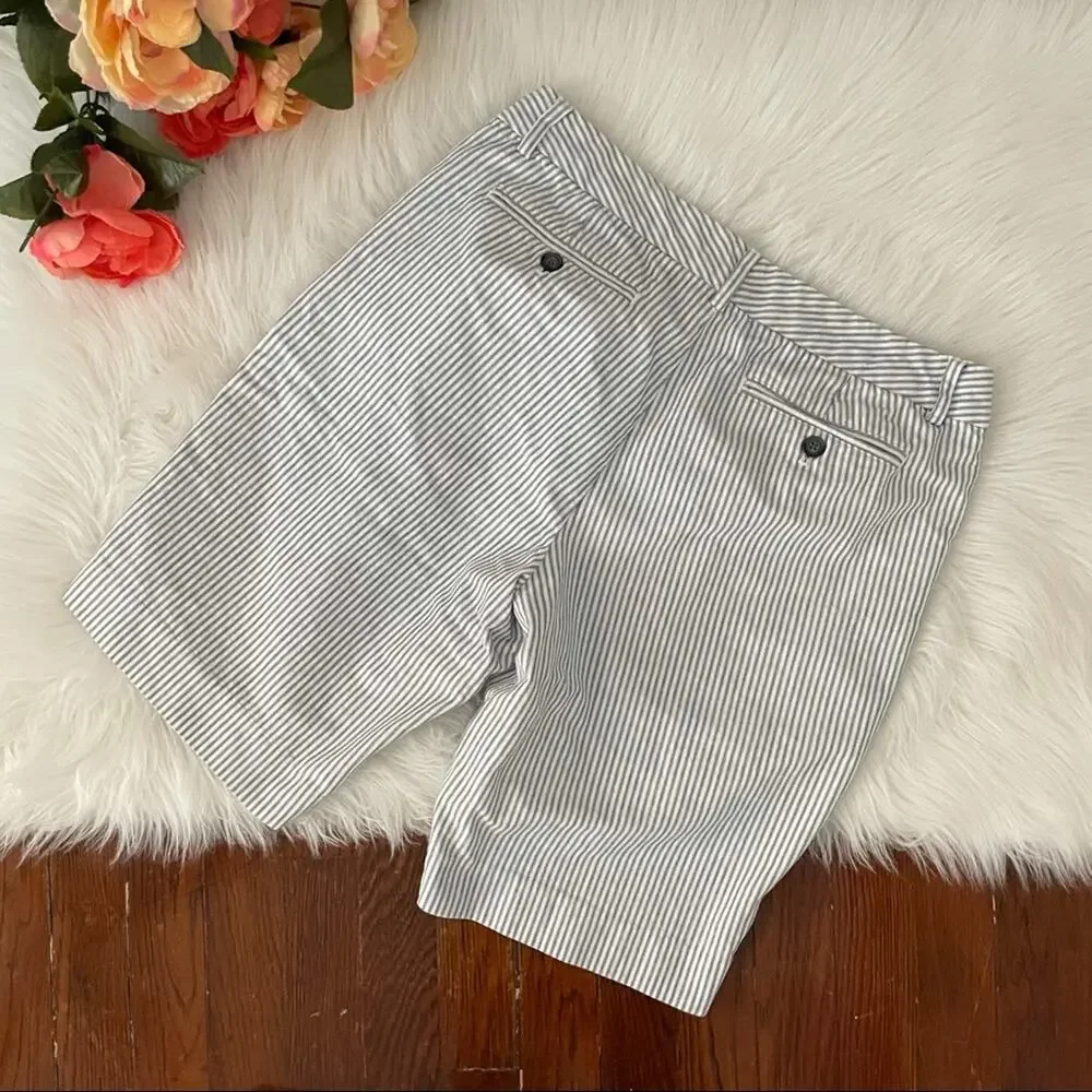 Gap Blue Stripe Bermuda Shorts 100% Cotton
